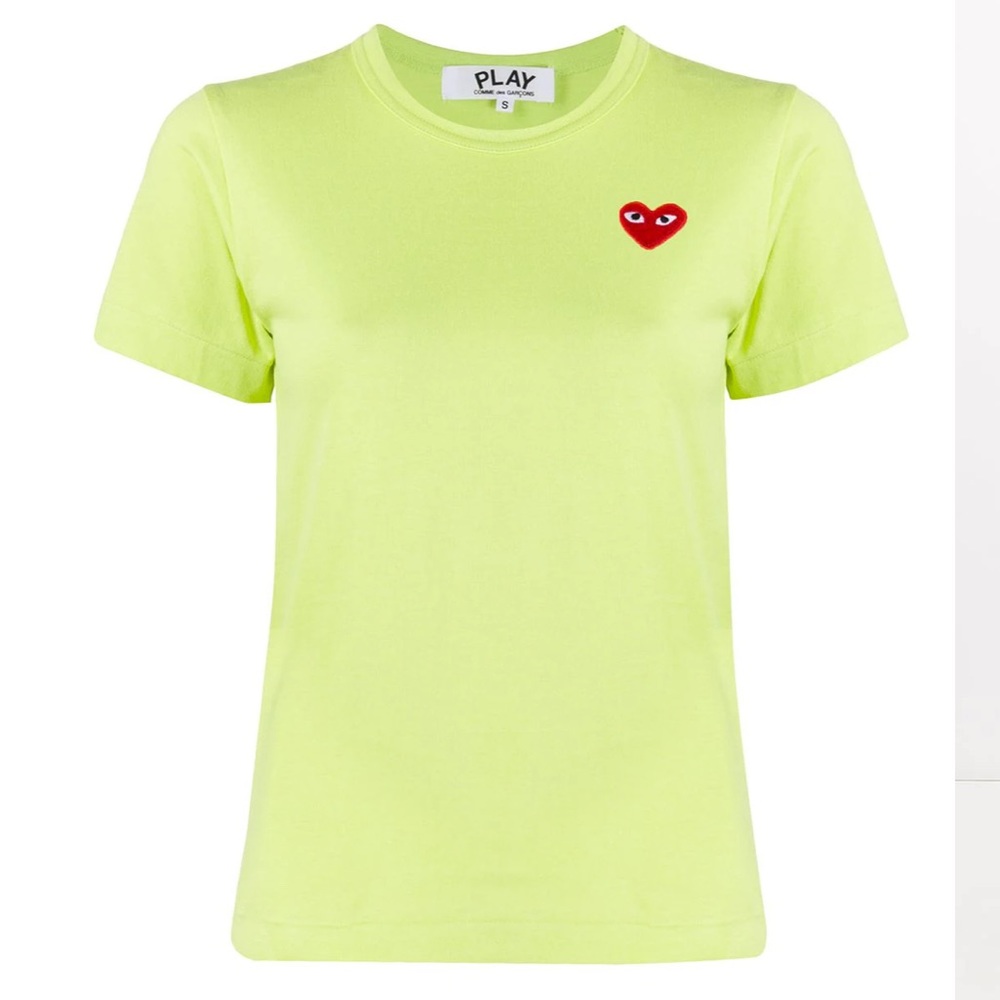 Comme  De Garçon Play heart patch crew neck T shirt